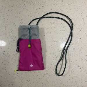 Lululemon Pink and Grey Crossbody Pouch